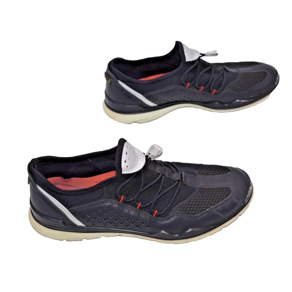 ECCO Sense Elastic Toggle Black Comfort Walking Sneakers Shoes Womens Size 6